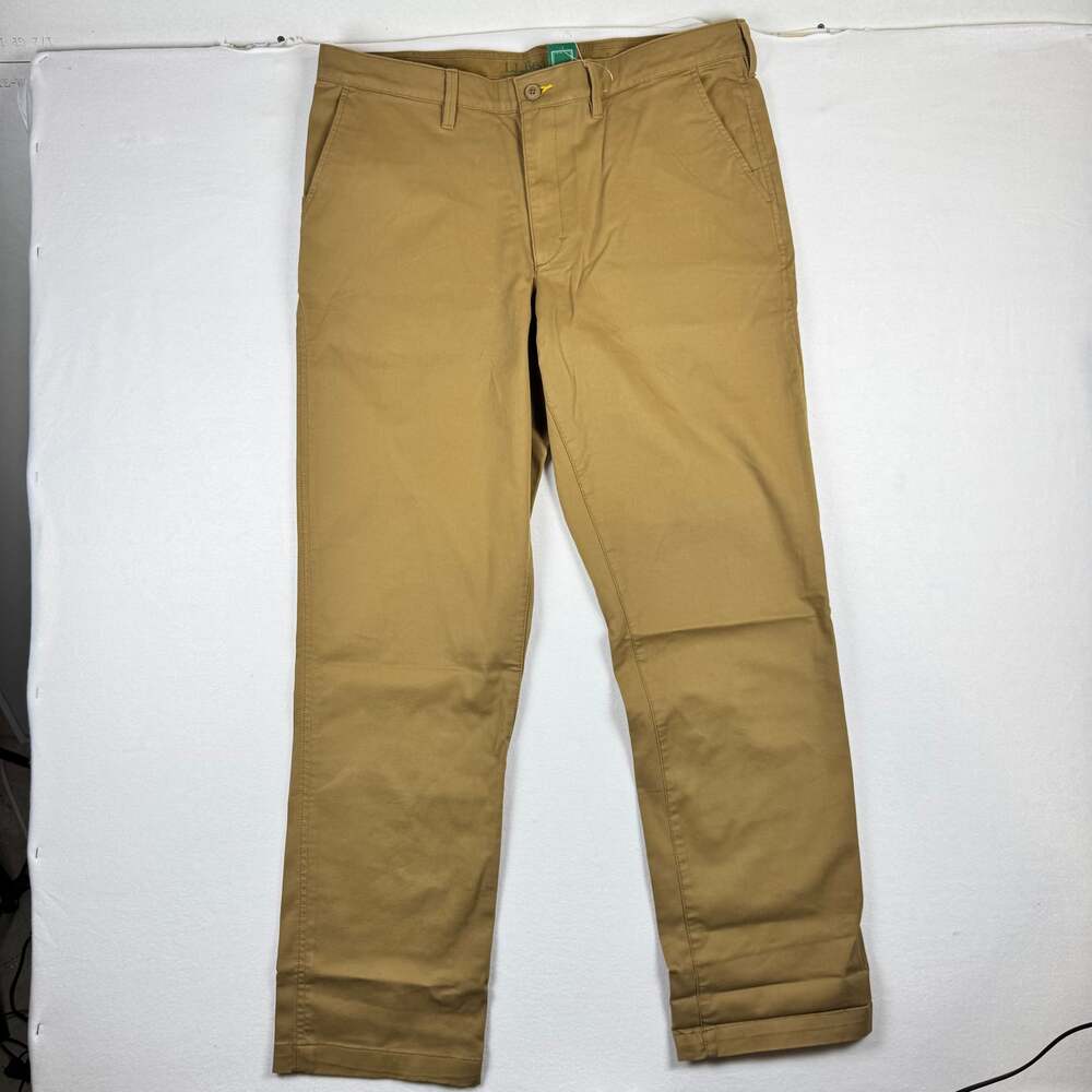 L.L. Bean Men's Lakewashed Stretch Khakis, Slim Fit, Straight Leg